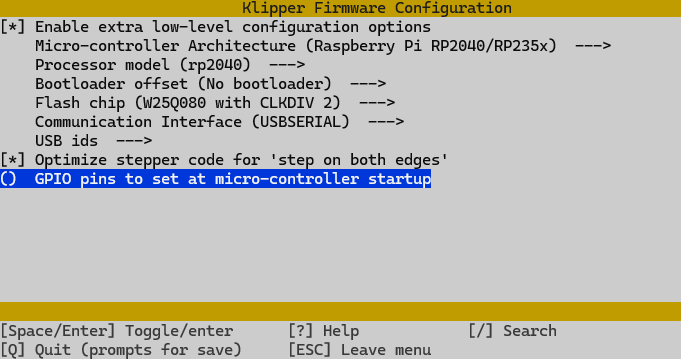 Setup Klipper for EBB SB2209 USB